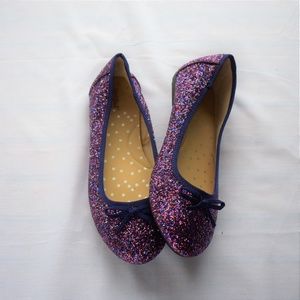 NWOT Cat + Jack Purple Sparkly Flats